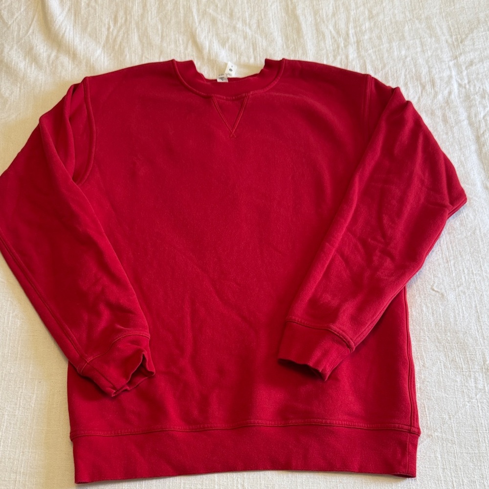 lululemon athletica Red Crewneck Sweatshirt